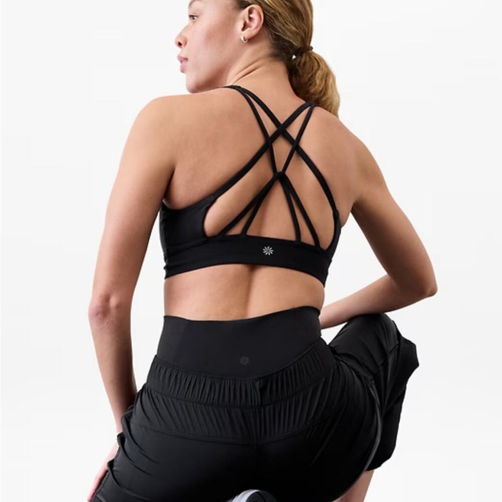 NWT Athleta Solace Bra for D-DD Cups Black Sports Bra Size Small